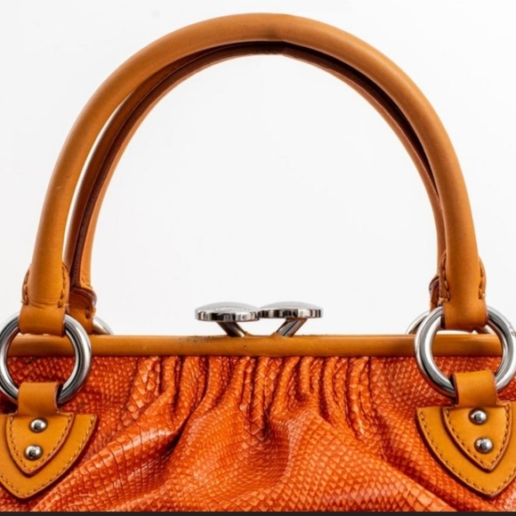 MARC JACOBS Stam CECILIA Embossed SNAKESKIN Two-way Crossbody Top Handle Handbag - Picture 6 of 11